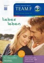 Seminare. Programm. Magazin. - Team.F