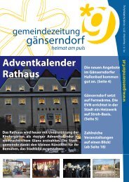 Ausgabe 2011/6 - Stadtgemeinde Gänserndorf