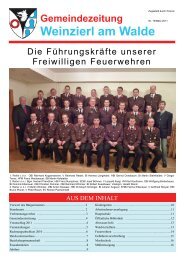 Gemeindezeitung 1. Ausgabe 2011 - Gemeinde Weinzierl am Walde