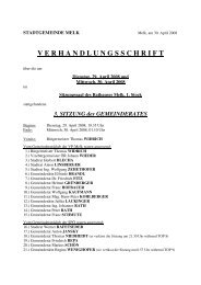 GR-Sitzung 080429 (186 KB) - .PDF - Stadtgemeinde Melk