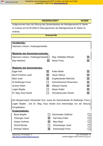 Protokoll 04/2008 (403 KB) - .PDF - St. Martin im Innkreis