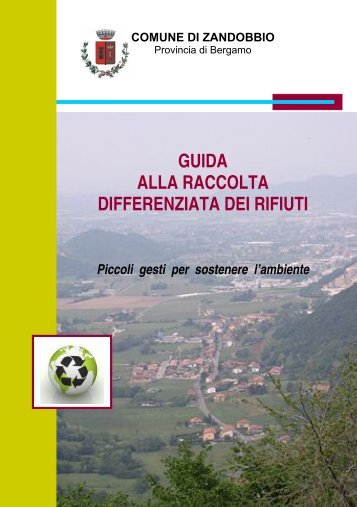 Guida alla raccolta differenziata dei rifiuti - Comune di Zandobbio