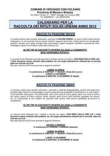 Scarica il file .pdf con i dettagli - Comune di Veduggio con Colzano