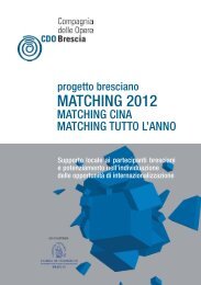 MATCHING 2012 - CDO Brescia - Compagnia delle Opere