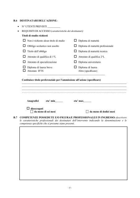 Modulo progetto formativo seconda parte [file.pdf] - Regione ...