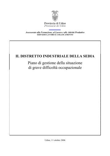 il distretto industriale della sedia - Regione Autonoma Friuli Venezia ...