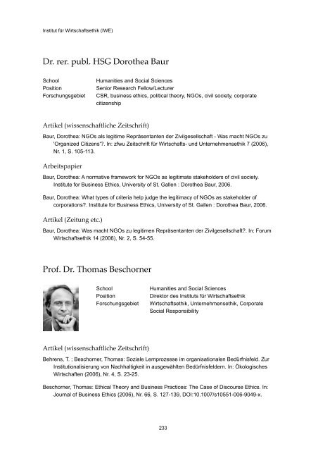 Publikationsverzeichnis 2006 - Alexandria - Universität St.Gallen