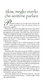 Programma Slow Festival di Felina - Parco Nazionale delle Cinque ...