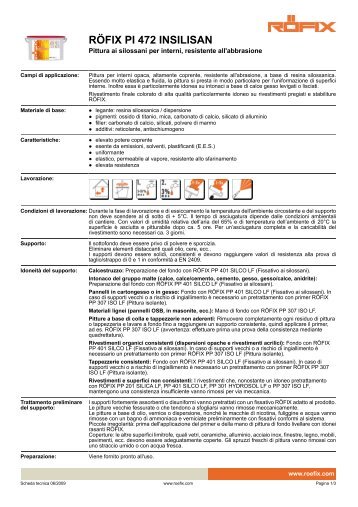 RÖFIX PI 472 INSILISAN Pittura ai silossani per - New Edil