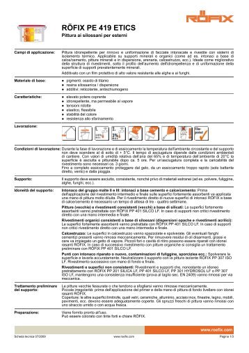 RÖFIX PE 419 ETICS Pittura ai silossani per - New Edil