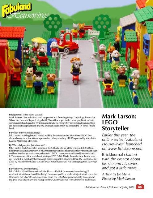 Mark Larson: LEGO Storyteller - Brick Zone .net