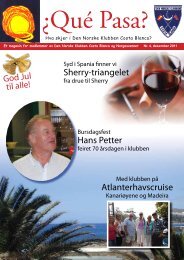 Atlanterhavscruise Sherry-triangelet Hans Petter - Den Norske ...