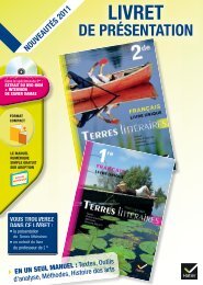 Terres Littéraires - Réforme Lycée - Editions Hatier