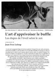 L'art d'apprivoiser le buffle - Terre du Ciel