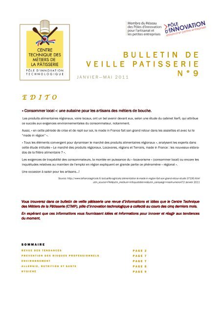 Janvier - Mai 2011 - La Patisserie Artisanale Française