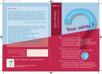 Tous saints - Diocèse de Nanterre