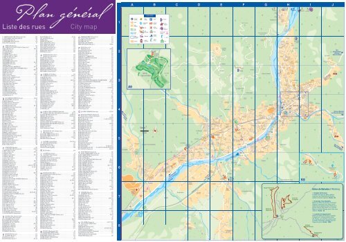 Liste des rues City map - Office de tourisme de Digne-les-Bains