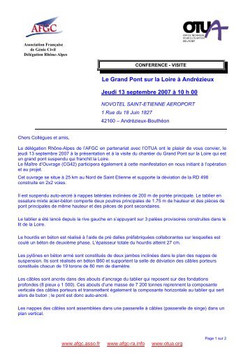 Le grand pont suspendu sur la Loire - OTUA