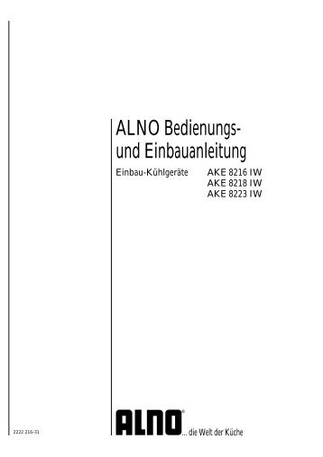 ALNO Bedienungs- und Einbauanleitung - Electrolux-ui.com