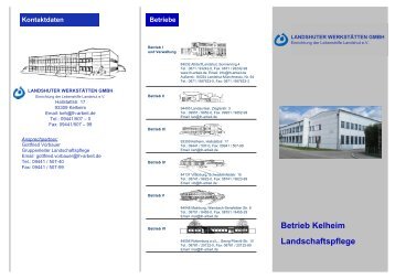 Betrieb Kelheim - LANDSHUTER WERKSTÄTTEN GmbH