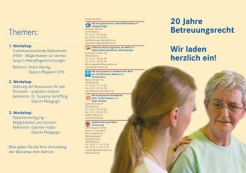 Flyer 20 Jahre Betreuungsrecht - Betreuungsverein Lebenshilfe ...