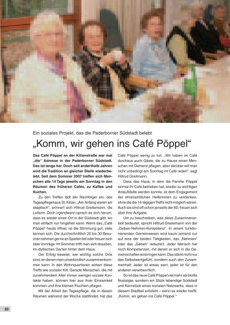 Jahresbericht 2008 als Download - Caritasverband Paderborn eV