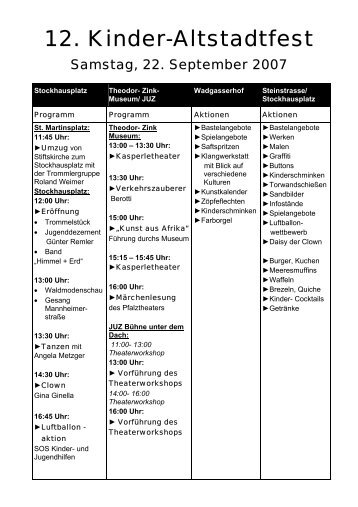 Kaiserslautern Programm Altstadtfest