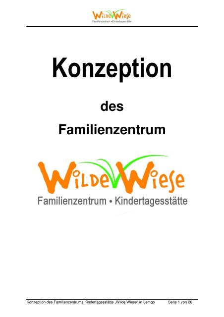 Konzeption - im Familienzentrum Wilde Wiese in Lemgo