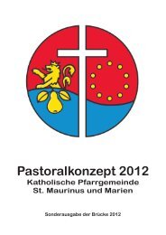 Pastoralkonzept 2012 - St. Maurinus und Marien