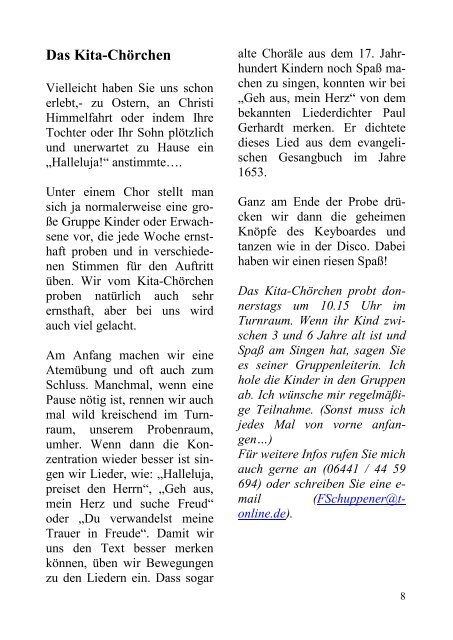 Gemeindebrief Oktober/November 2012 - Evangelische Kirche Asslar