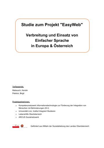 Studie zum Projekt "EasyWeb" - KI-I