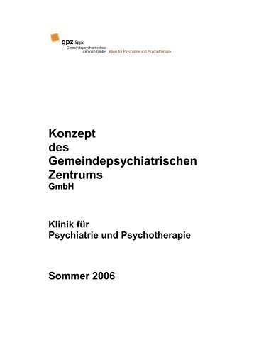 Konzept des Gemeindepsychiatrischen Zentrums - gpz-lippe