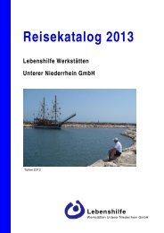 Reisekatalog 2013 - Lebenshilfe Unterer Niederrhein e.V.