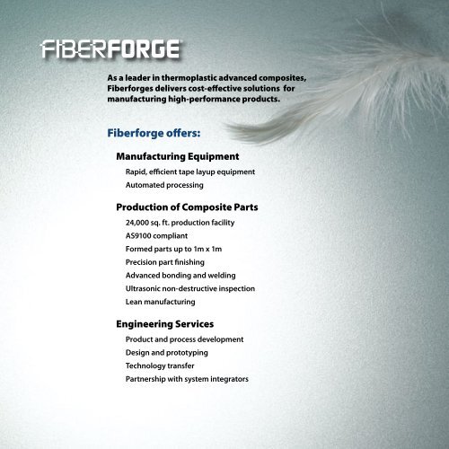 Lightweighting Your World.® - Fiberforge