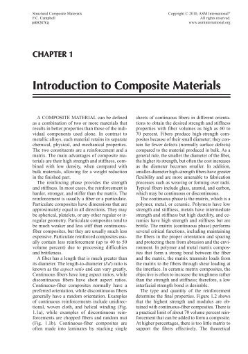 Introduction to Composite Materials Introduction ... - ASM International