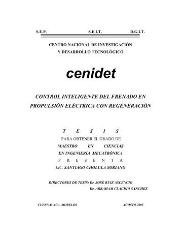 Control inteligente del frenado en propulción eléctrica con - Cenidet