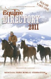 2011 MFBF Equine Directory - Montana Farm Bureau Federation