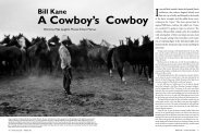 Bill Kane: A Cowboy's Cowboy - Range Magazine