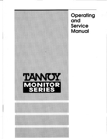 Tannoy "Monitor Series" NFM2 to DMT215 manual (PDF