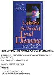 EXPLORING THE WORLD OF LUCID DREAMING - the DMT-Nexus