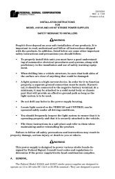 INSTALLATION INSTRUCTIONS FOR MODEL ... - Federal Signal