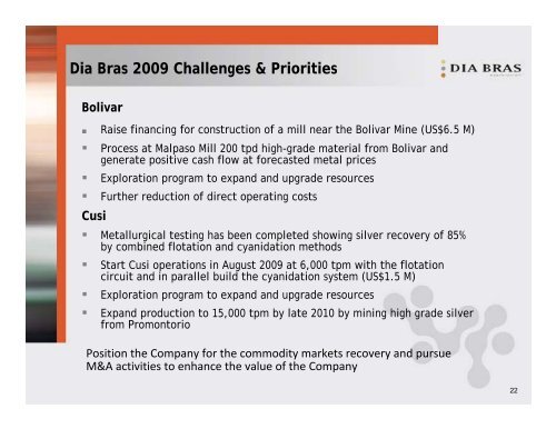 View Presentation - Dia Bras Exploration