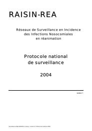 la surveillance des infections nosocomiales en réanimation - InVS