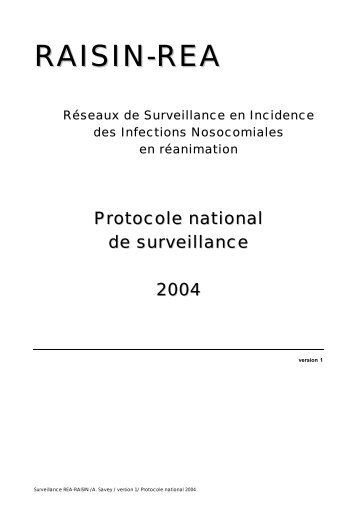 la surveillance des infections nosocomiales en réanimation - InVS