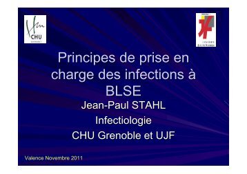 Monsieur le Professeur Jean-Paul STAHL - CHU Grenoble