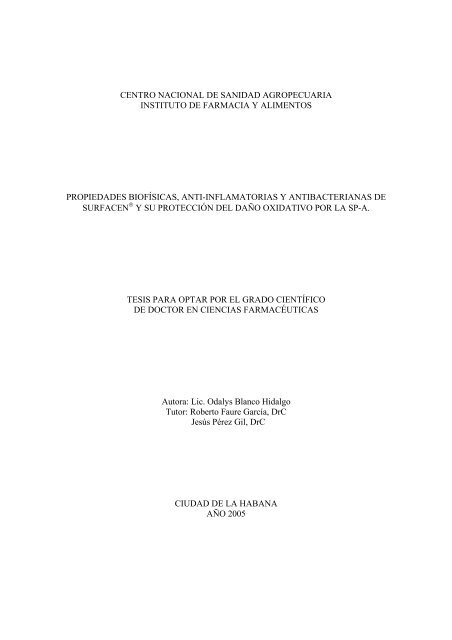 Odalys Blanco Tesis Dra. 2006.pdf - Inicio - CENSA