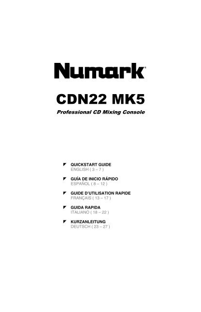 CDN22 MK5 Quickstart Guide - v4.3 - Numark