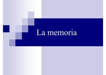 La memoria- sviluppo tipico - Università degli Studi di Messina