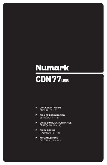 CDN77USB - Quickstart Guide - v1.1 - Numark