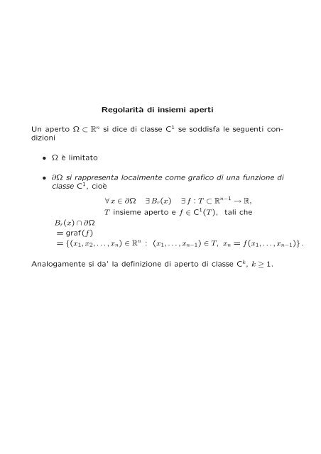 Richiami di teoria sul teorema della divergenza